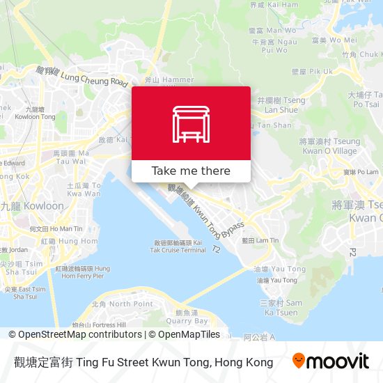 觀塘定富街 Ting Fu Street Kwun Tong map