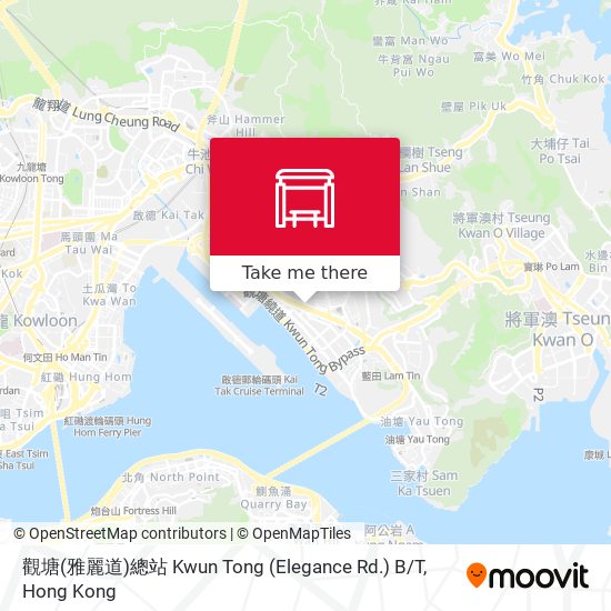 觀塘(雅麗道)總站 Kwun Tong (Elegance Rd.) B / T map