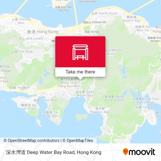 深水灣道 Deep Water Bay Road map