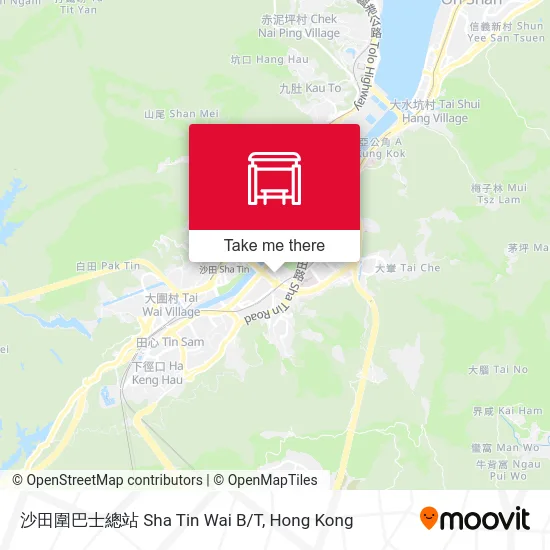 沙田圍巴士總站 Sha Tin Wai B/T map