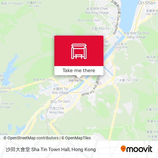 沙田大會堂 Sha Tin Town Hall map