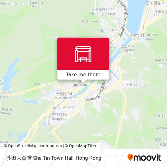 沙田大會堂 Sha Tin Town Hall map