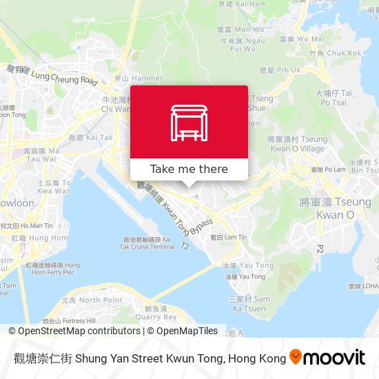 觀塘崇仁街 Shung Yan Street Kwun Tong map