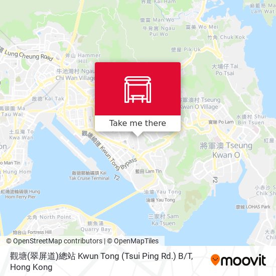 觀塘(翠屏道)總站 Kwun Tong (Tsui Ping Rd.) B / T map
