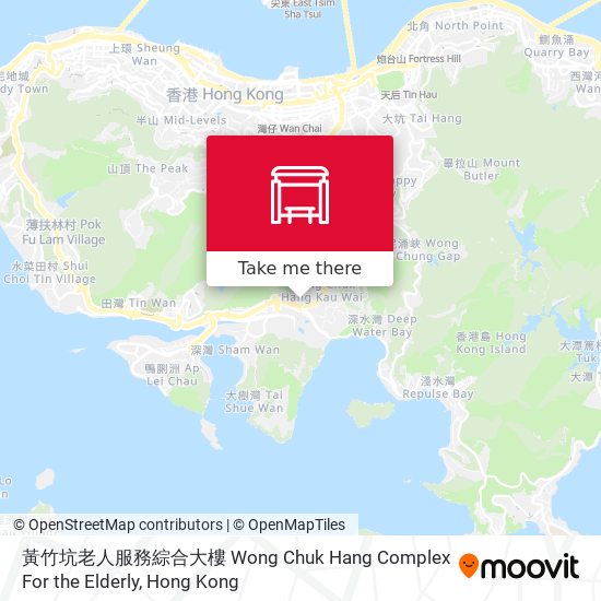 黃竹坑老人服務綜合大樓 Wong Chuk Hang Complex For the Elderly map