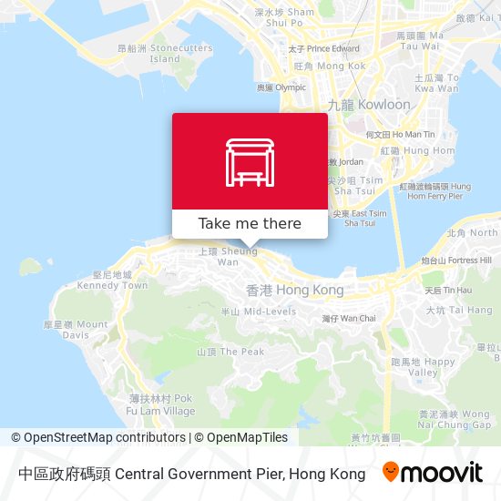 中區政府碼頭 Central Government Pier map