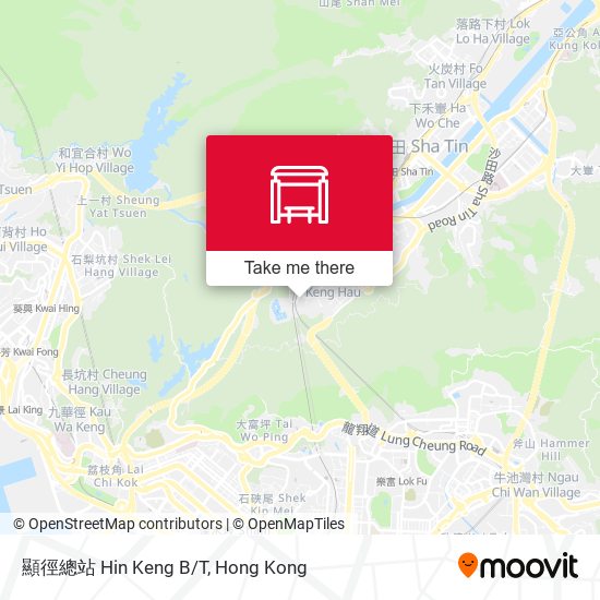 顯徑總站 Hin Keng B/T map