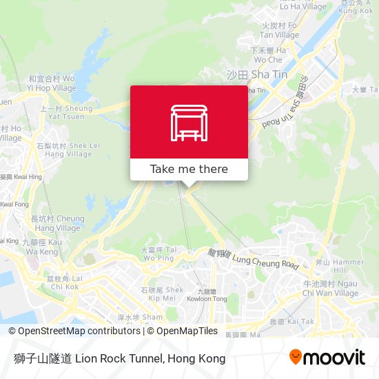 獅子山隧道 Lion Rock Tunnel map