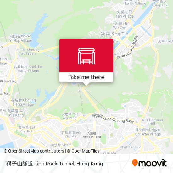 獅子山隧道 Lion Rock Tunnel map
