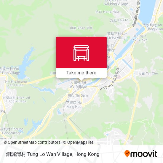銅鑼灣村 Tung Lo Wan Village map