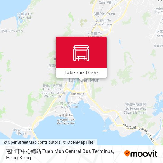 屯門市中心總站 Tuen Mun Central Bus Terminus map