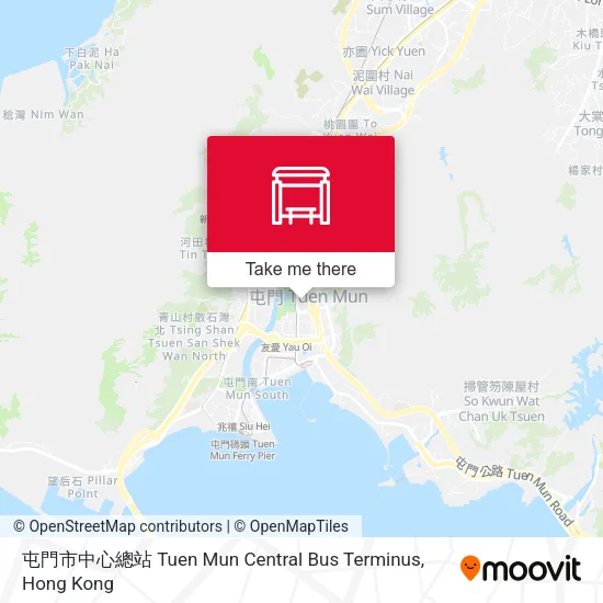 屯門市中心總站 Tuen Mun Central Bus Terminus map