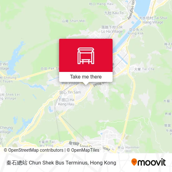 秦石總站 Chun Shek Bus Terminus map