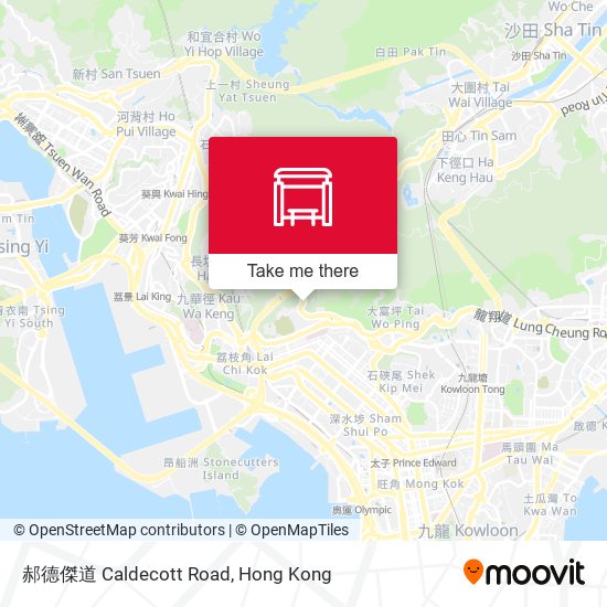 郝德傑道 Caldecott Road map