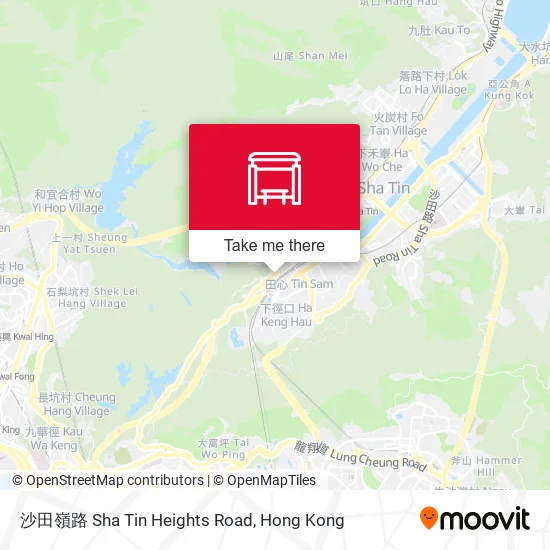 沙田嶺路 Sha Tin Heights Road map
