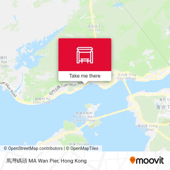 馬灣碼頭 MA Wan Pier map