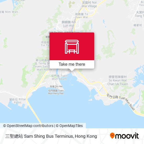 三聖總站 Sam Shing Bus Terminus map