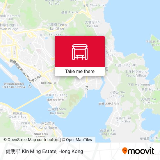 健明邨 Kin Ming Estate map