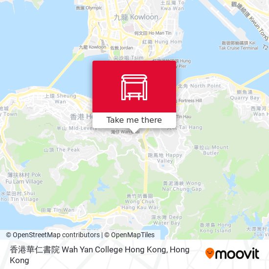 香港華仁書院 Wah Yan College Hong Kong map