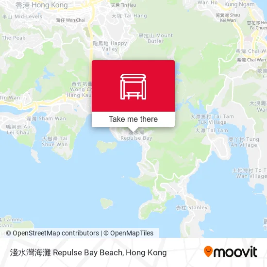 淺水灣海灘 Repulse Bay Beach地圖