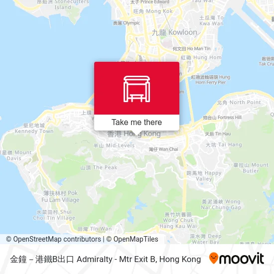 金鐘－港鐵B出口 Admiralty - Mtr Exit B map