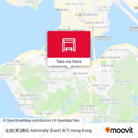 金鐘(東)總站 Admiralty (East) B/T map