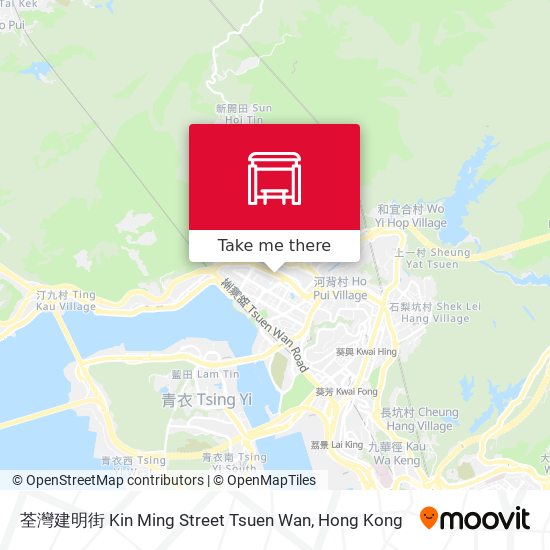 荃灣建明街 Kin Ming Street Tsuen Wan map