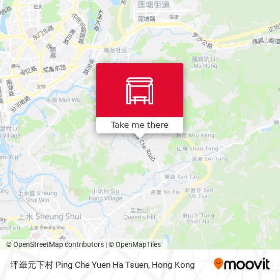 坪輋元下村 Ping Che Yuen Ha Tsuen map