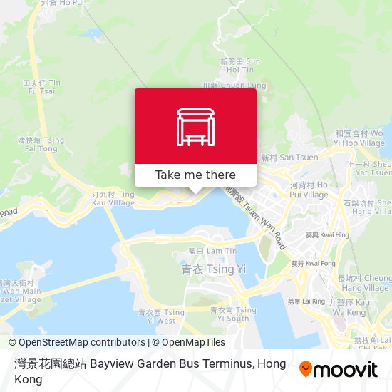 灣景花園總站 Bayview Garden Bus Terminus map