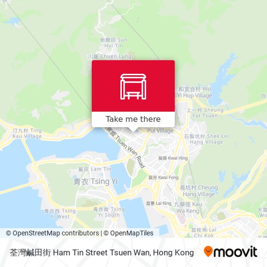 荃灣鹹田街 Ham Tin Street Tsuen Wan map