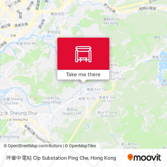 坪輋中電站 Clp Substation Ping Che map