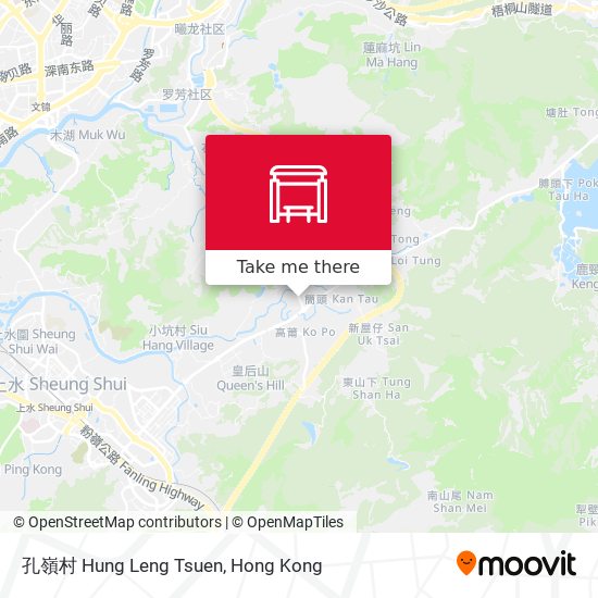 孔嶺村 Hung Leng Tsuen map