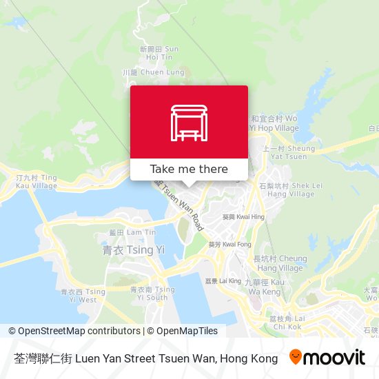 荃灣聯仁街 Luen Yan Street Tsuen Wan map