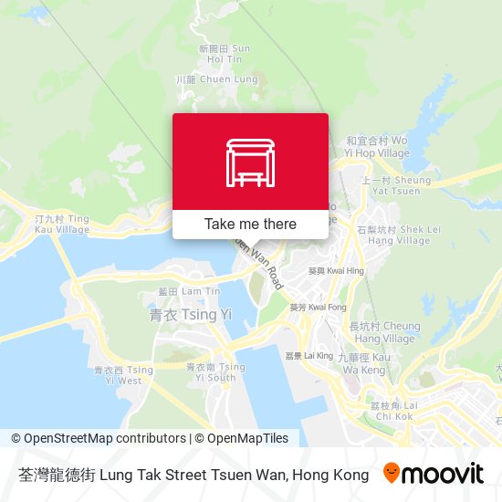荃灣龍德街 Lung Tak Street Tsuen Wan map