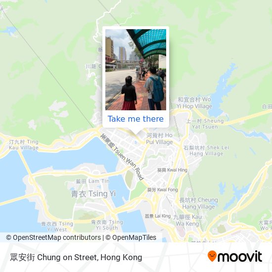 眾安街 Chung on Street map