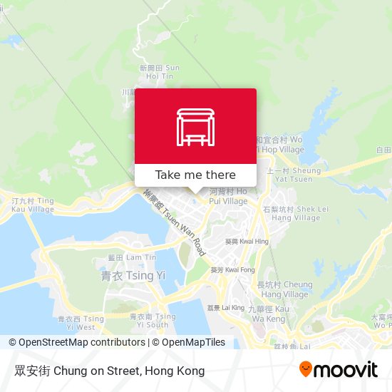眾安街 Chung on Street map