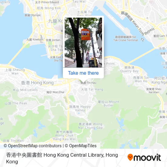 香港中央圖書館 Hong Kong Central Library地圖