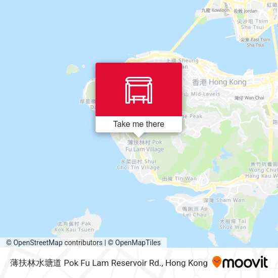 薄扶林水塘道 Pok Fu Lam Reservoir Rd. map
