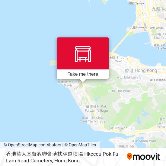 香港華人基督教聯會薄扶林道墳場 Hkcccu Pok Fu Lam Road Cemetery地圖