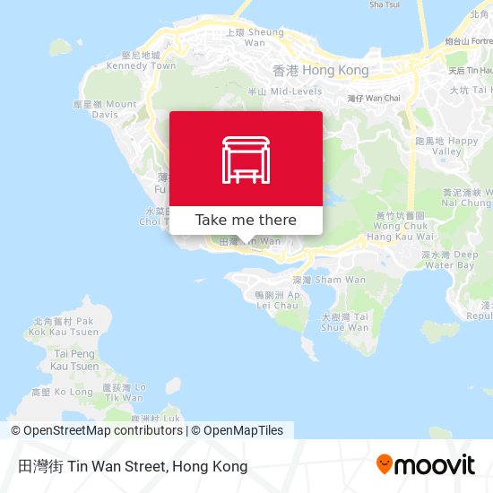田灣街 Tin Wan Street map