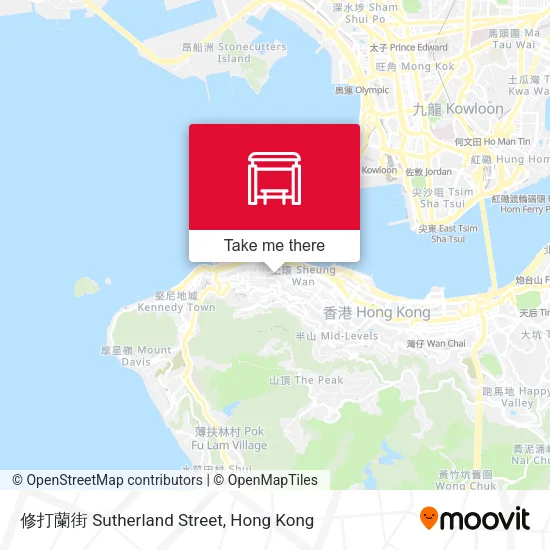 修打蘭街 Sutherland Street map