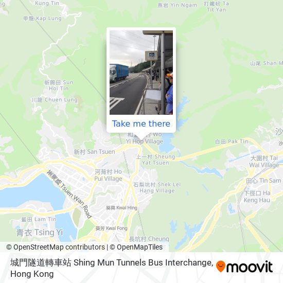 城門隧道轉車站 Shing Mun Tunnels Bus Interchange map
