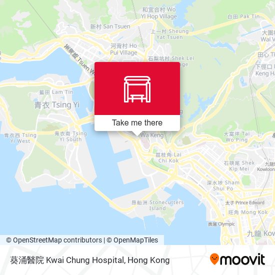 葵涌醫院 Kwai Chung Hospital map