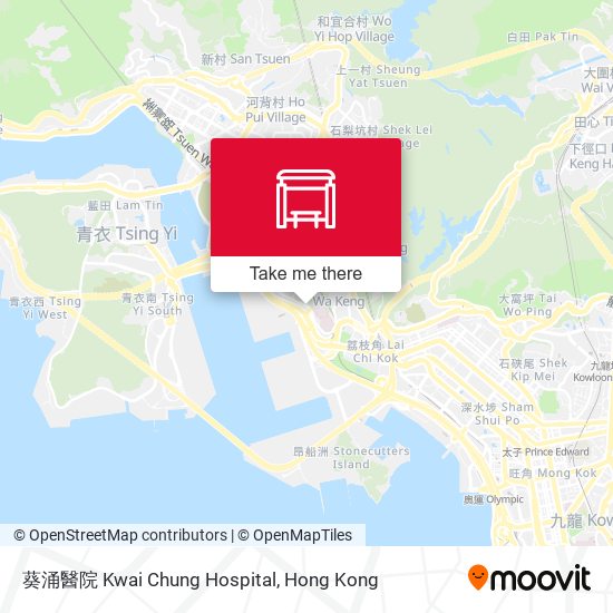 葵涌醫院 Kwai Chung Hospital地圖