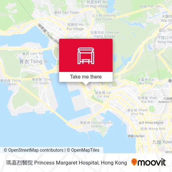 瑪嘉烈醫院 Princess Margaret Hospital map
