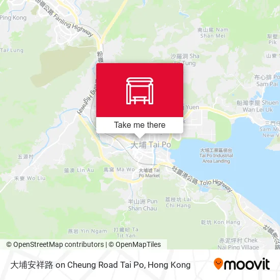 大埔安祥路 on Cheung Road Tai Po map