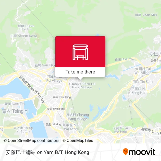 安蔭巴士總站 on Yam B/T map