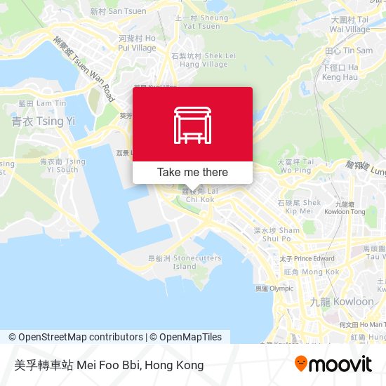 美孚轉車站 Mei Foo Bbi map