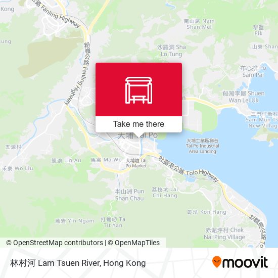 林村河 Lam Tsuen River map