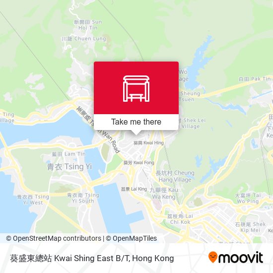 葵盛東總站 Kwai Shing East B/T map
